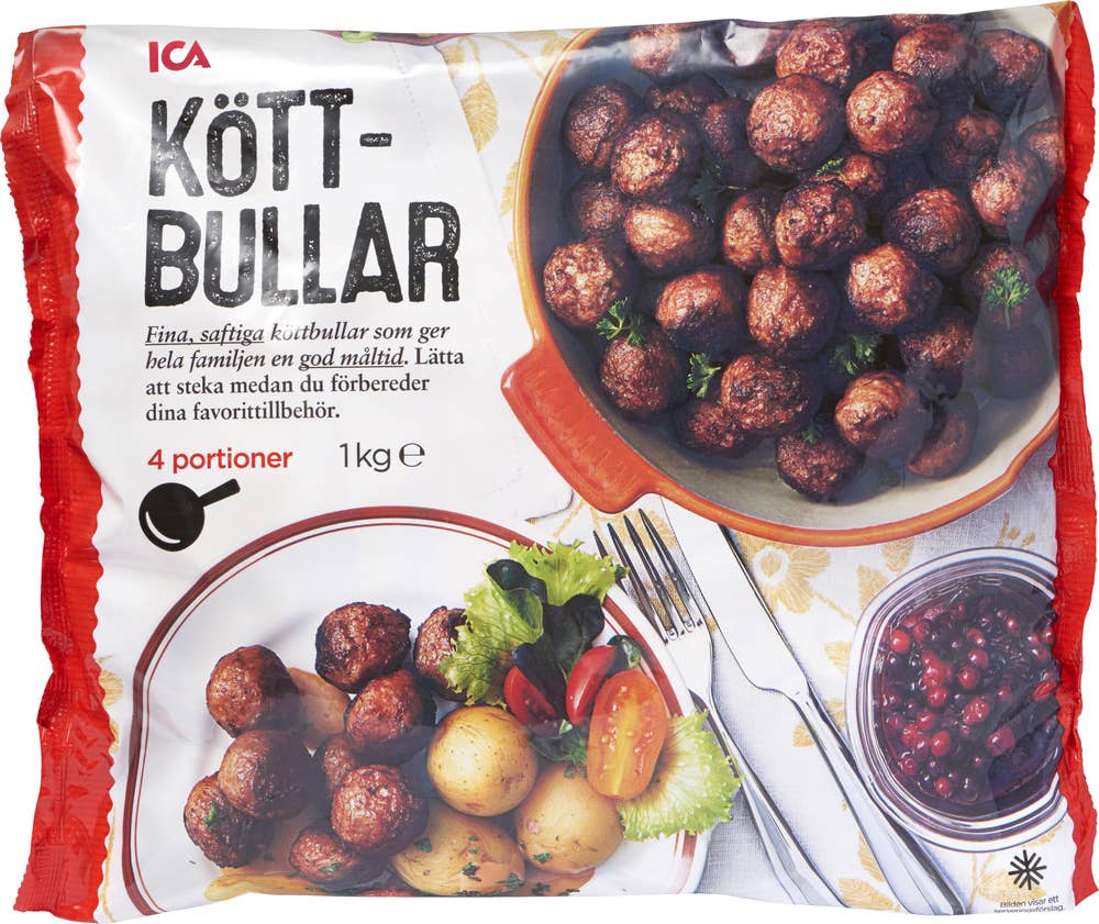 Ej sorterad Frysta Köttbullar Ica