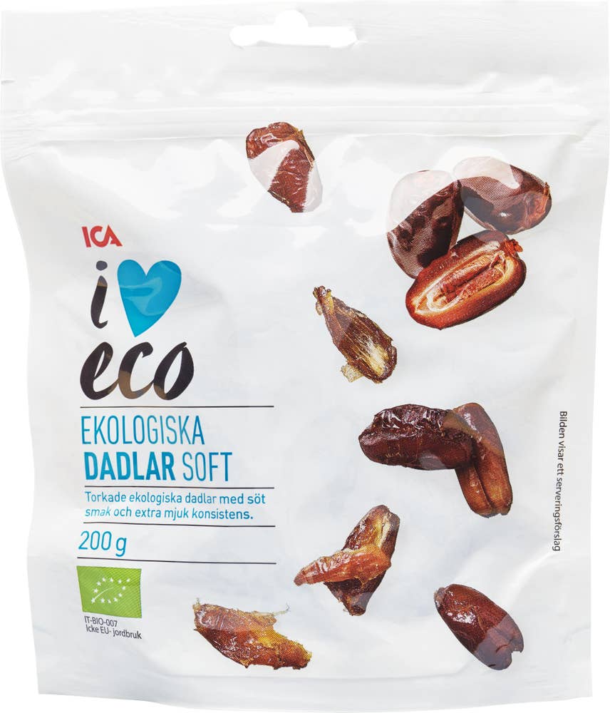 Ej sorterad Dadlar Urkärnade Ica Eco