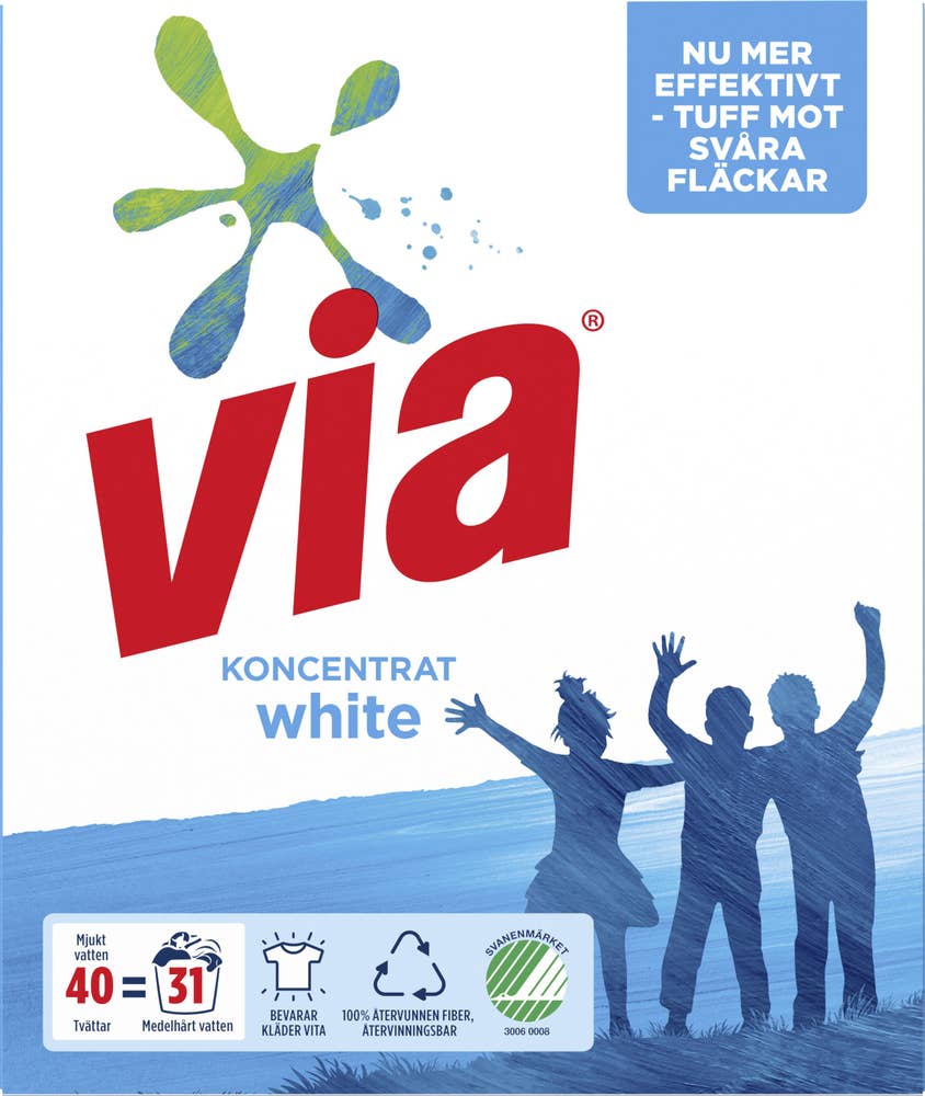 Via Tvättmedel Koncentrat White 1,5kg Via