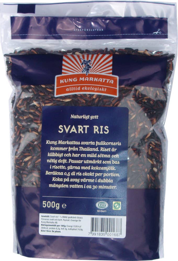 Ej sorterad Svart Ris Ekologisk Kung Markatta