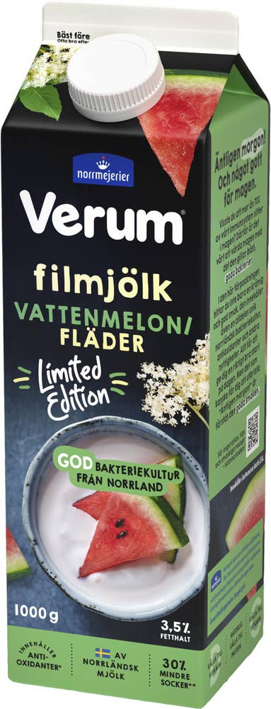 Verum Filmjölk Vattenmelon & Fläder 3,5%
