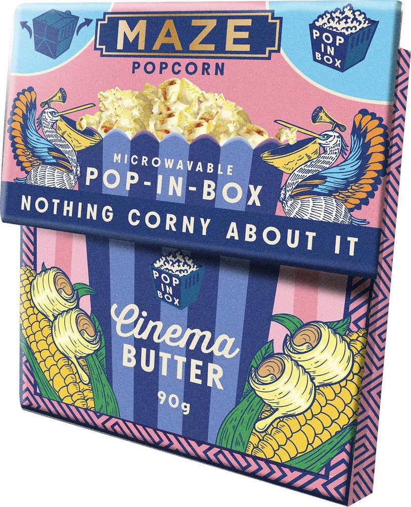 MAZE Popcorn Pop-in-Box Cinema Butter