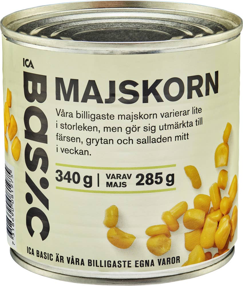 Ej sorterad Majskorn Ica Basic