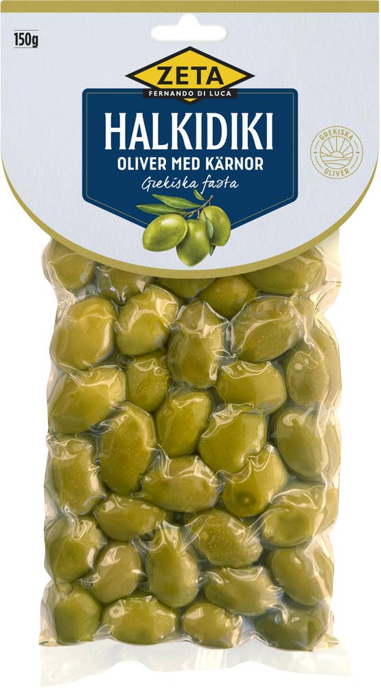Halkidiki Oliver med Kärnor