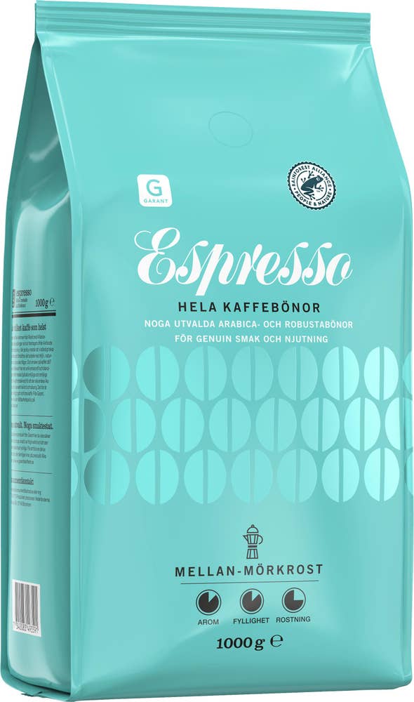 Garant Espresso Hela Kaffebönor