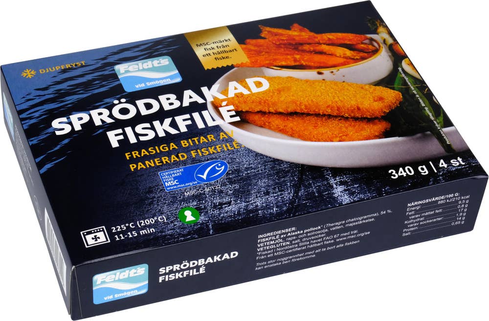 Feldts Sprödbakad Fiskfilé Fryst MSC