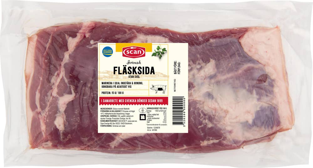 Scan Fläsksida Benfri Utan Svål