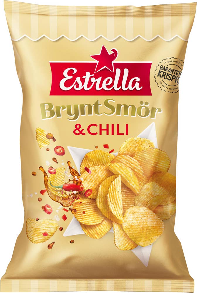 Estrella Chips Brynt Smör & Chili