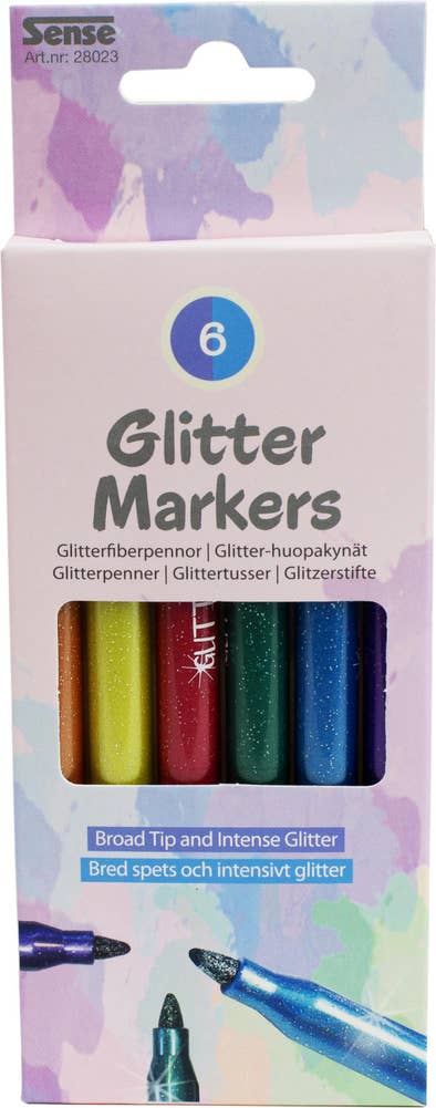 SENSE FÖRSÄJLNING AB Fiberpennor Glitter