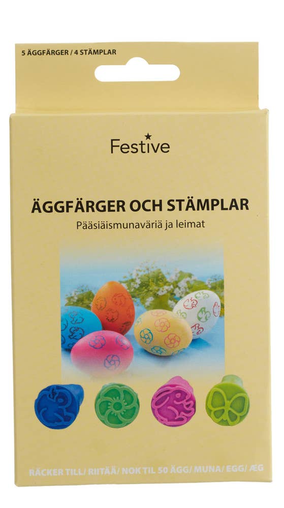 Hedlundgruppen Pysselkit Äggfärg med Stämplar