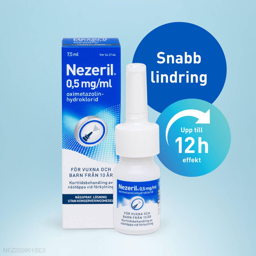 Nezeril Nässpray Oximetazolin 0,5 mg/ml Lösning 7,5 ml
