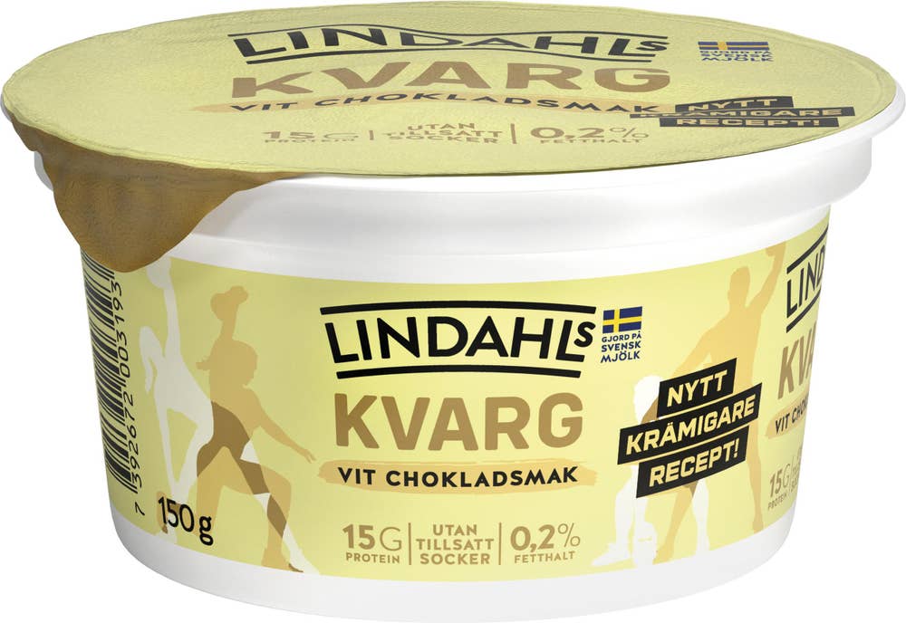 Lindahls Kvarg Vit Chokladsmak 0,2% Utan Tillsatt Socker