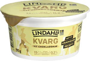 Lindahls Kvarg Vit Chokladsmak 0,2% Utan Tillsatt Socker