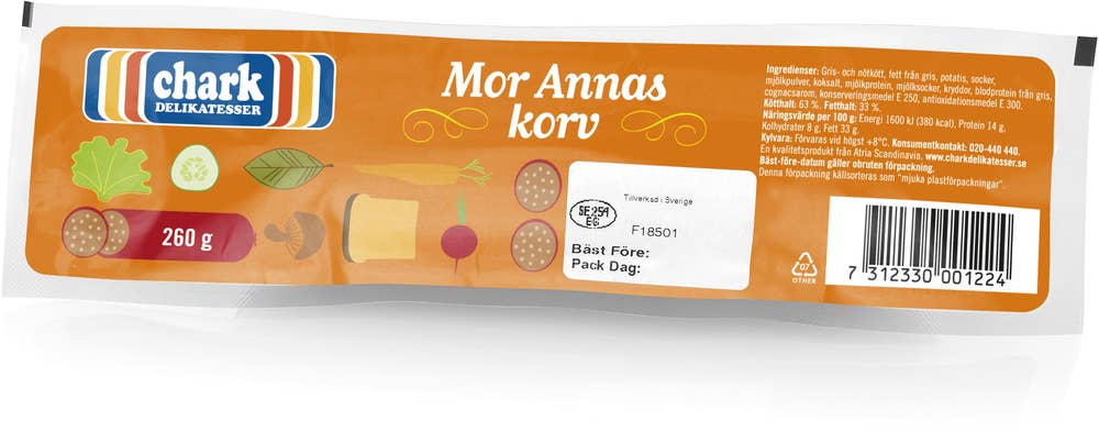 Ej sorterad Mor Annas korv bit Charkdelikat