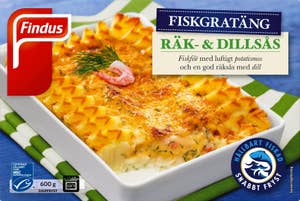 Findus Fiskgratäng Räk- & Dillsås MSC Fryst