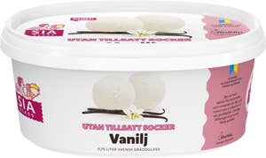 SIA Glass Gräddglass Vanilj Utan Tillsatt Socker SIA Glass