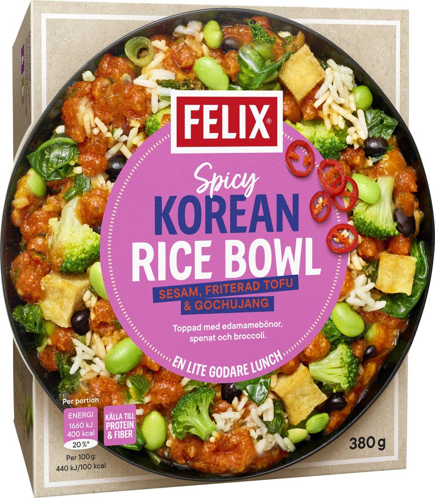 Felix Spicy Korean Rice Bowl Fryst