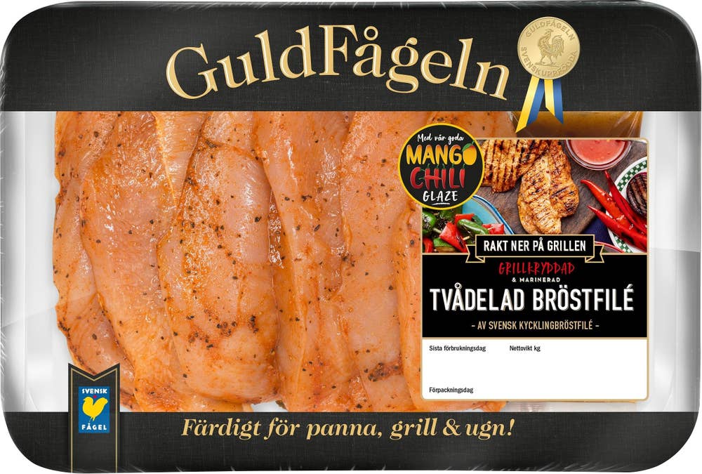 Guldfågeln Tvådelad Kycklingbröstfilé Marinerad