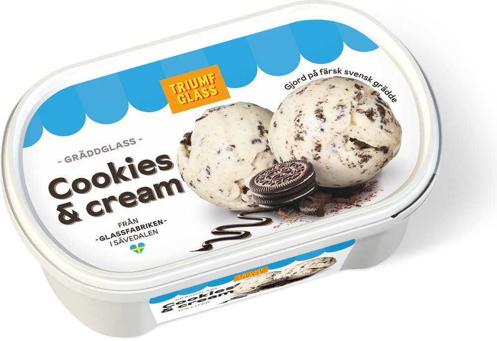 Triumf Glass Gräddglass Cookies & Cream