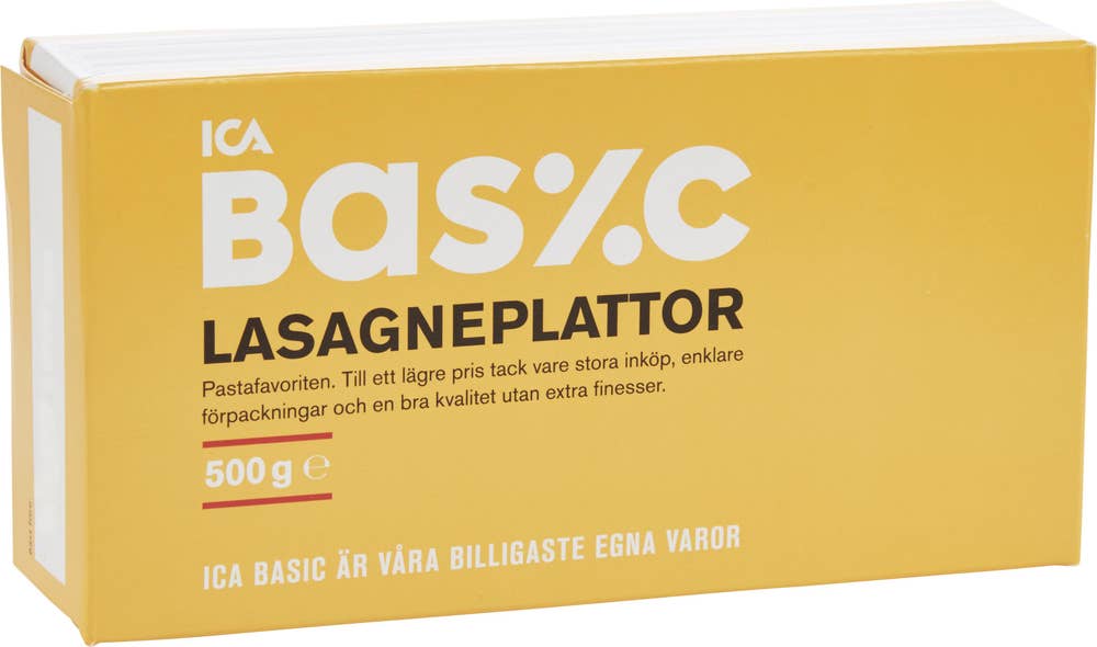 Ej sorterad Lasagneplatta U Äg Ica Basic