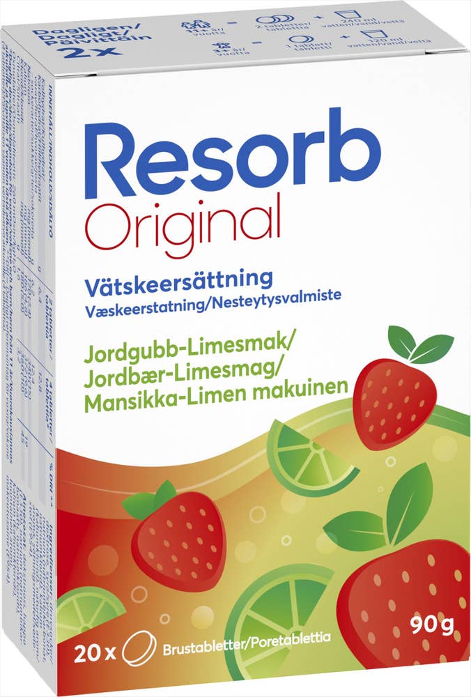 Resorb Vätskeersättning Sommar Jordgubb & Limesmak