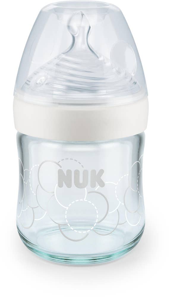 NUK Nature Sense Nappflaska i glas med Dinapp Strl. 1 S NUK