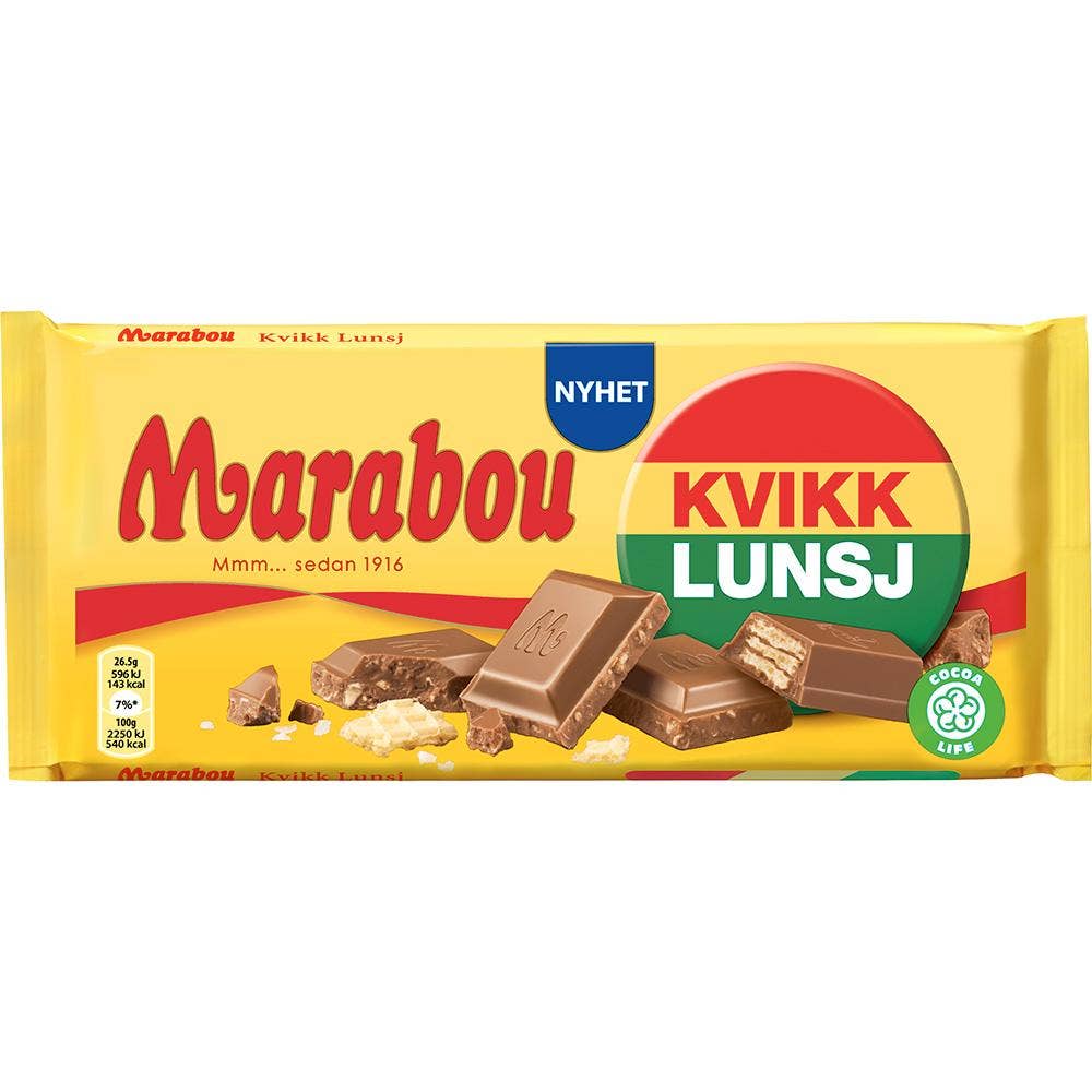 Marabou Mjölkchoklad Kvikk Lunsj Havssalt Marabou