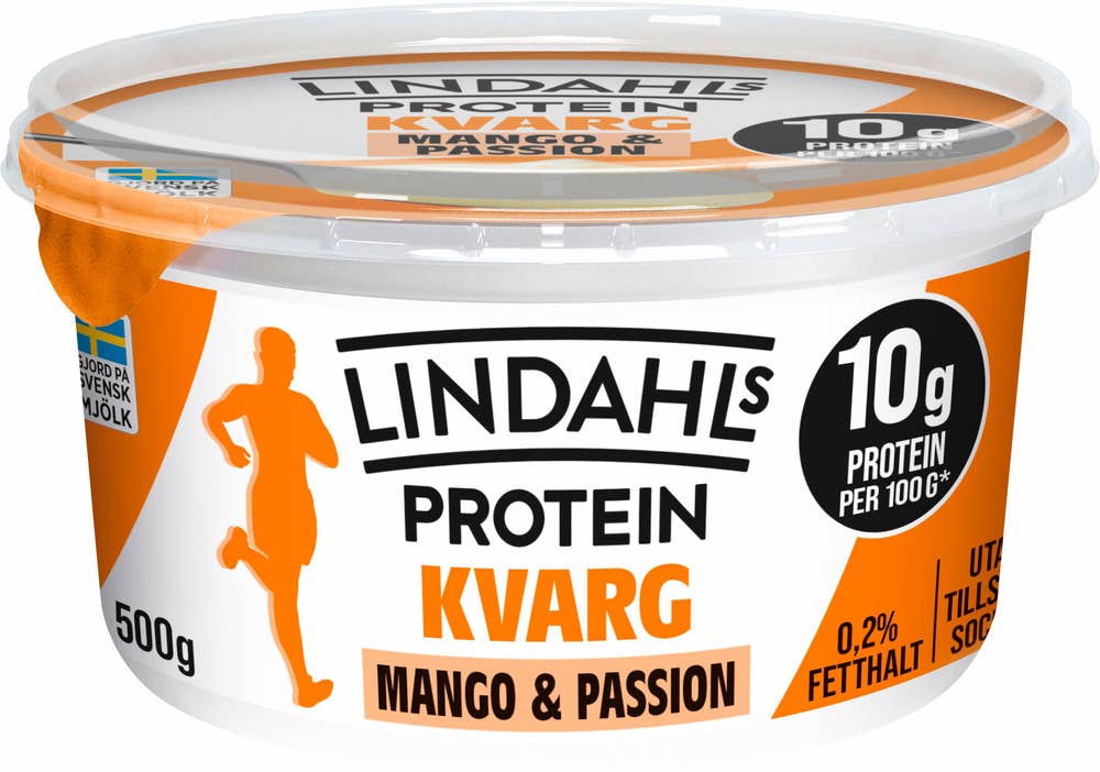 Lindahls Kvarg Mango & Passion 0,2% Utan Tillsatt Socker