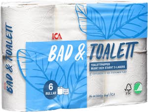 Bad & Toa papper 6-pack Ica - 6 st - Mathem