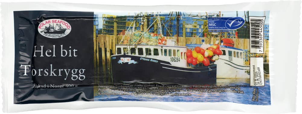 Polar Seafood Torskrygg Hel Bit Fryst MSC