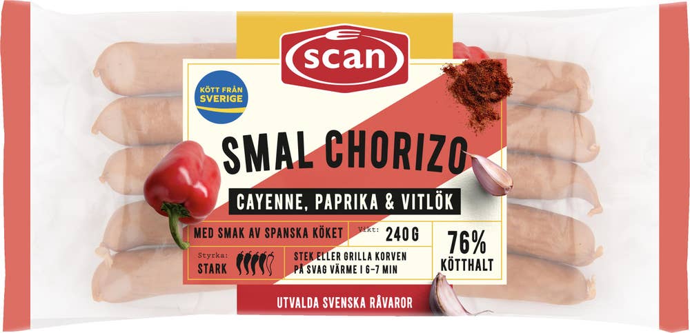 Scan Smal Chorizo Kötthalt 76% 5-p