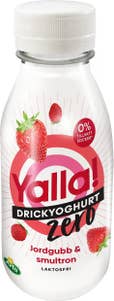 Yalla® Drickyoghurt Zero Jordgubb & Smultron Laktosfri 0,5%