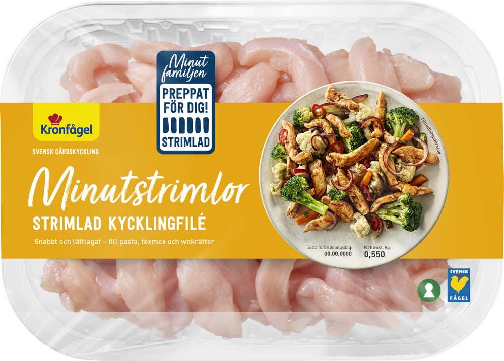 Kronfågel Kyckling Minutstrimlor