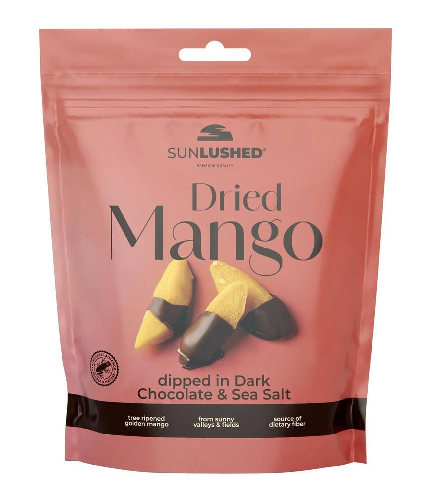 SUNLUSHED Torkad Mango med Mörk Choklad & Havssalt