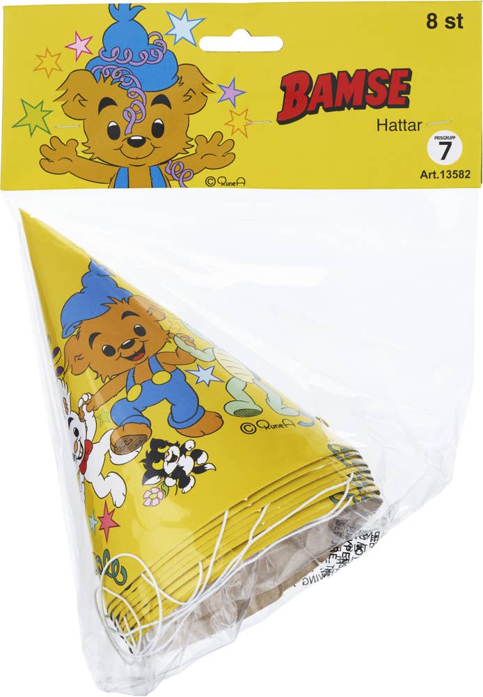 Party Pack Pappershattar Bamse