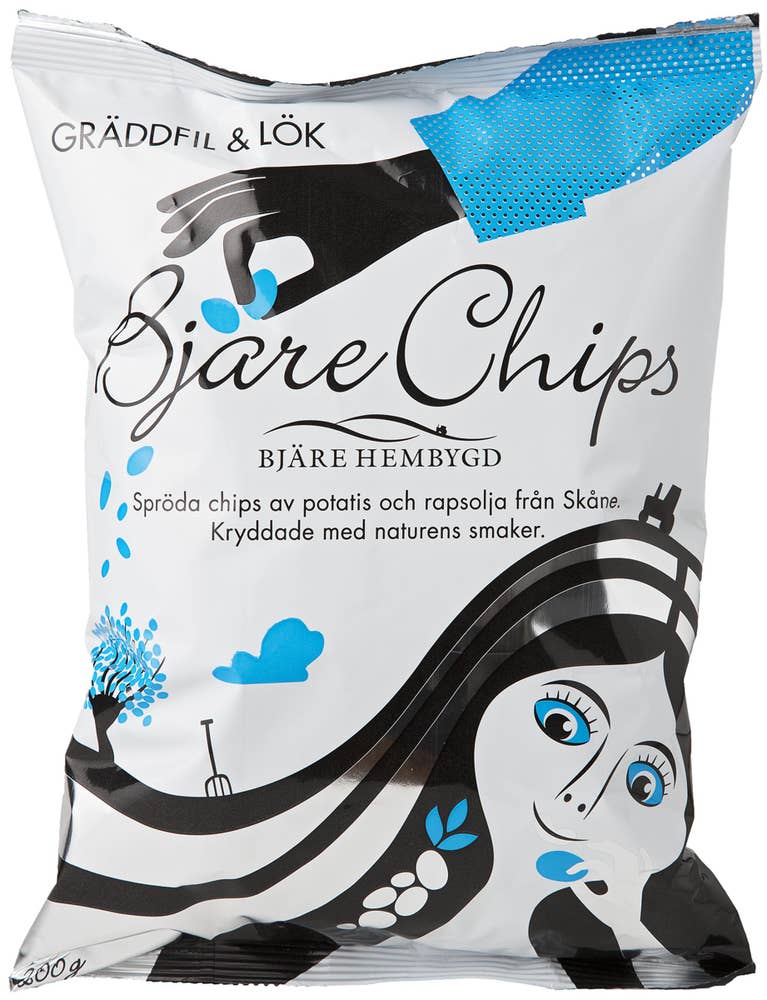 Bjärechips Chips Gräddfil & Lök
