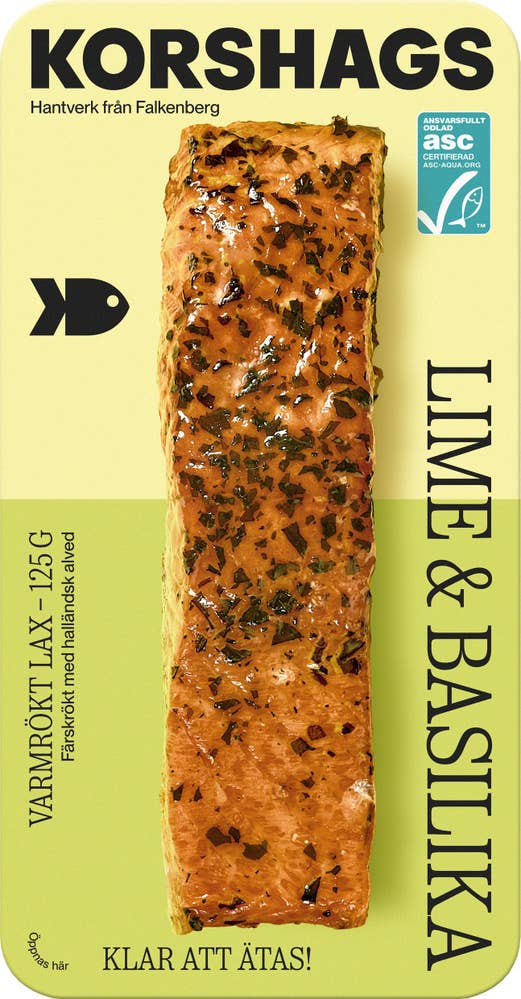 Korshags Varmrökt Lax Lime & Basilika ASC