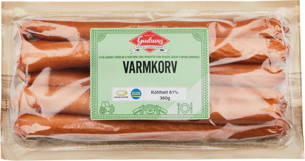 Gudruns Varmkorv 6-p