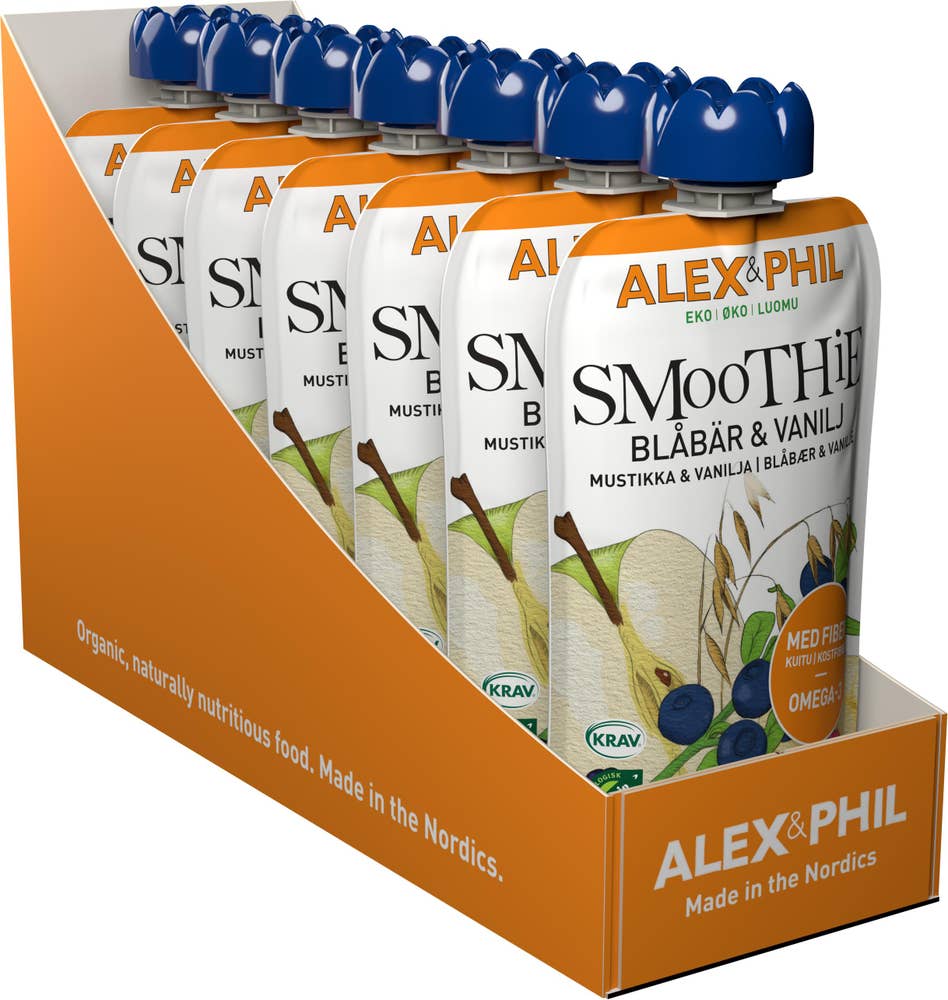 Alex&Phil Smoothie Blåa Bär & Vanilj EKO/KRAV 6M