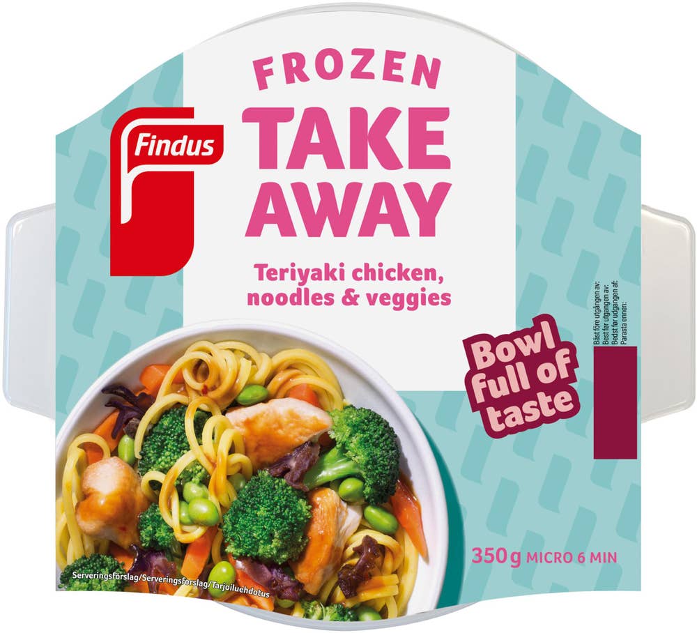 Findus Take Away Bowl Kyckling Teriyaki Fryst