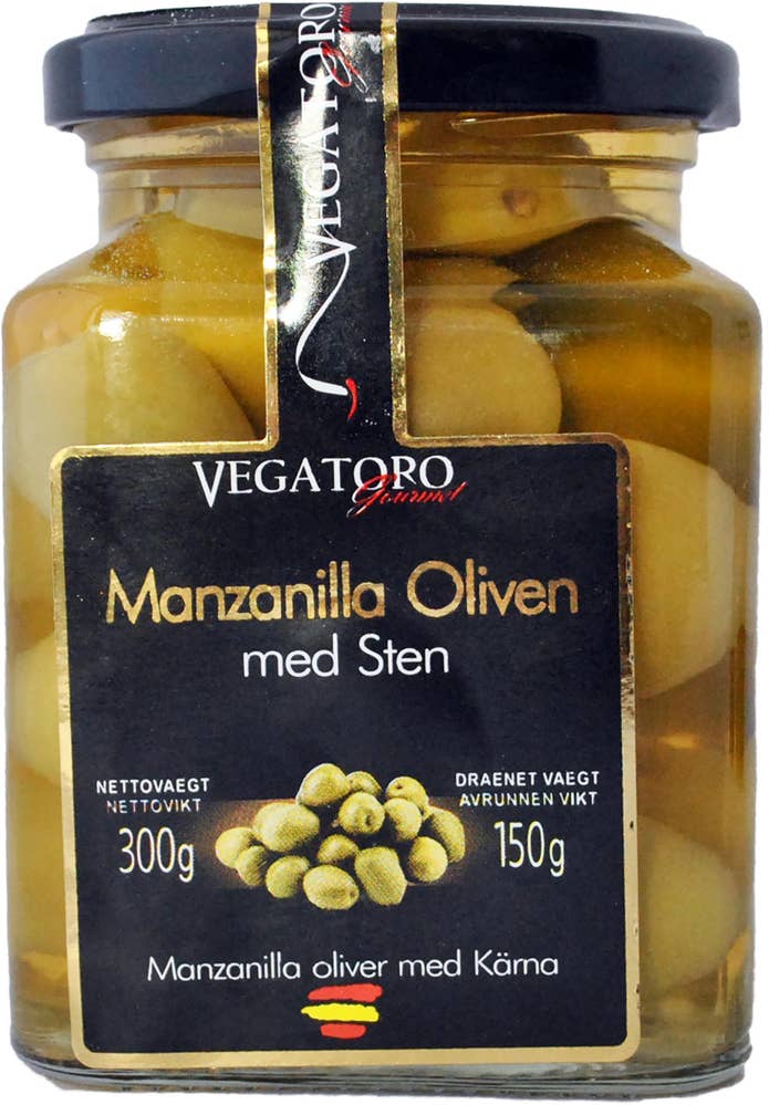 VEGATORO Gourmet Manzanilla Oliver med Kärnor