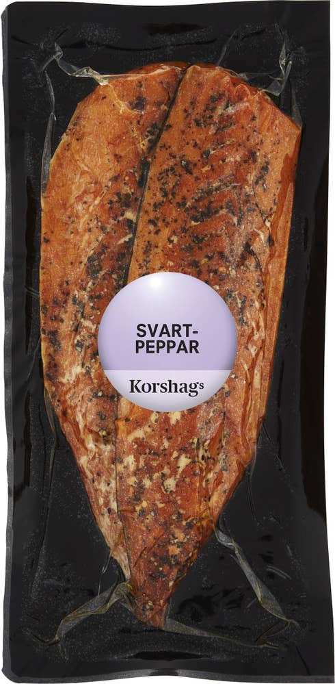 Korshags Varmrökt Makrillfilé Svartpeppar 2-p