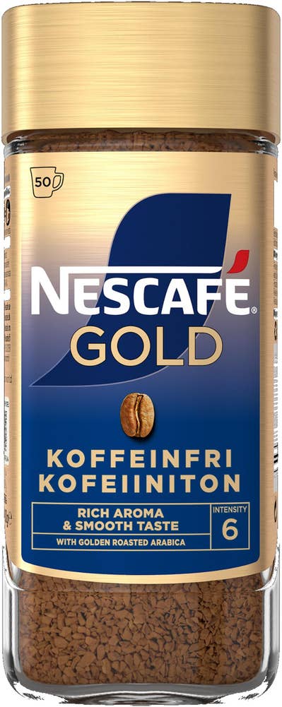 Nescafé Snabbkaffe Gold Mellanrost Koffeinfri