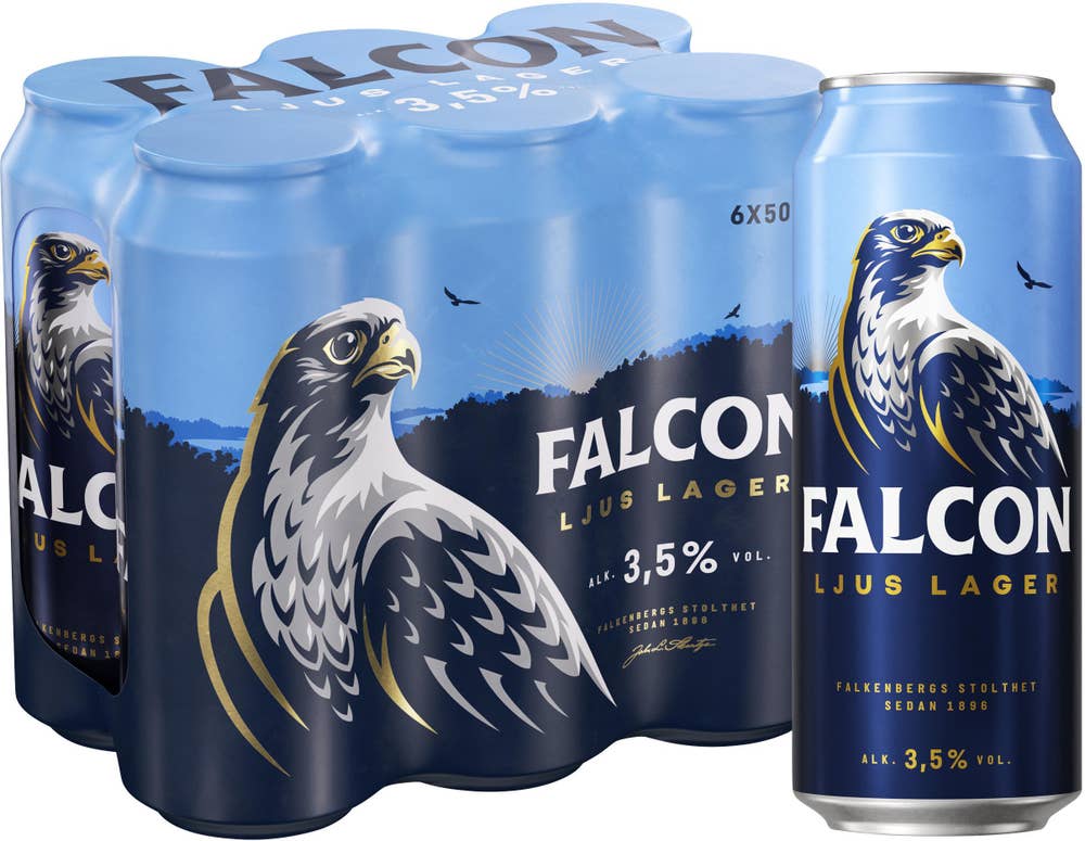 Falcon Öl Ljus Lager 3,5% 6x50cl