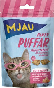 Mjau Kattmat Partypuffar Kyckling