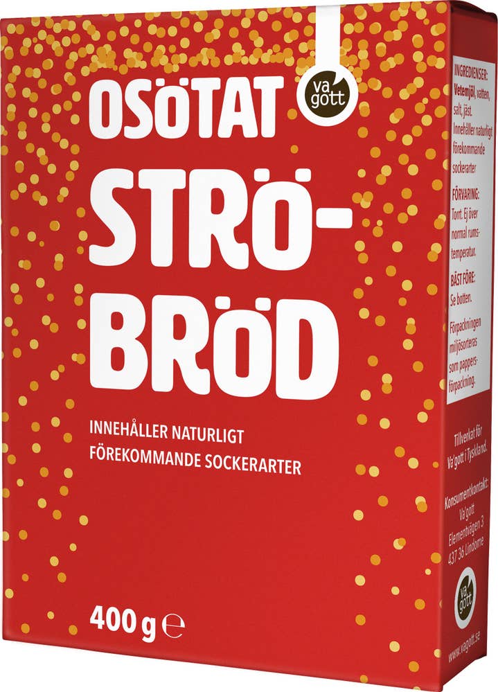 Ej sorterad Osötat ströbröd Va gott