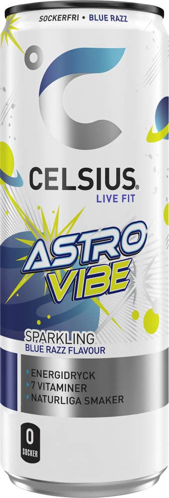 Celsius Energidryck Astro Vibe Blue Razz Sockerfri
