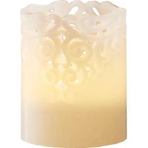 Star Trading LED Blockljus Clary Vit 10cm