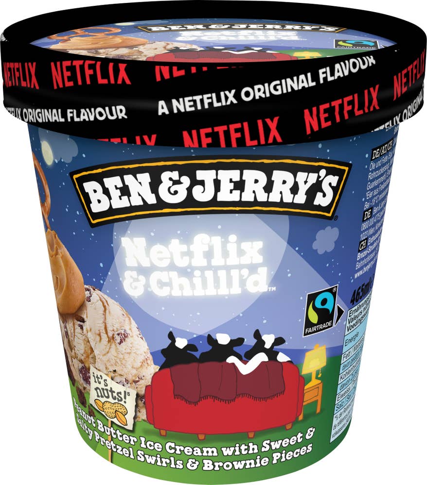 Ben & Jerry's Glass Netflix & Chilll'd Fairtrade