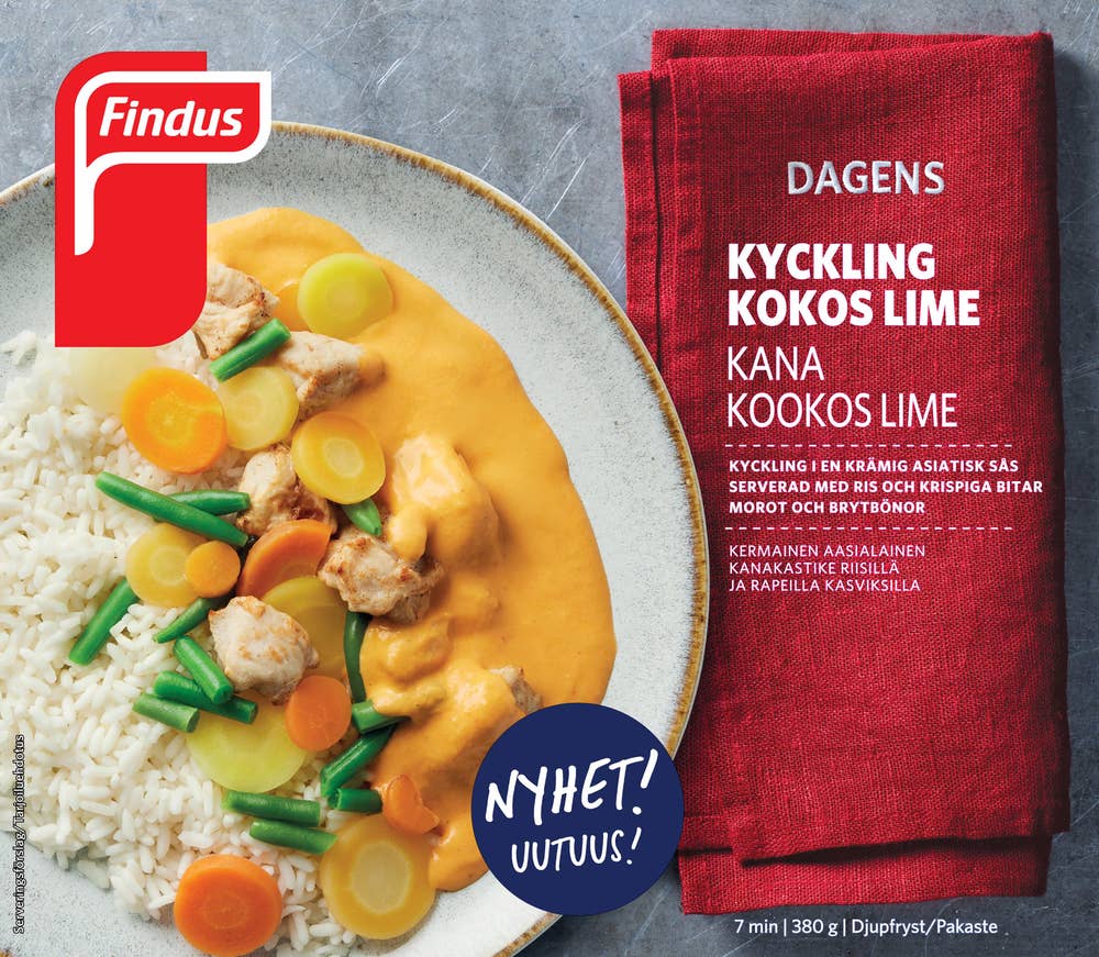 Findus Dagens Kyckling Kokos Lime Fryst